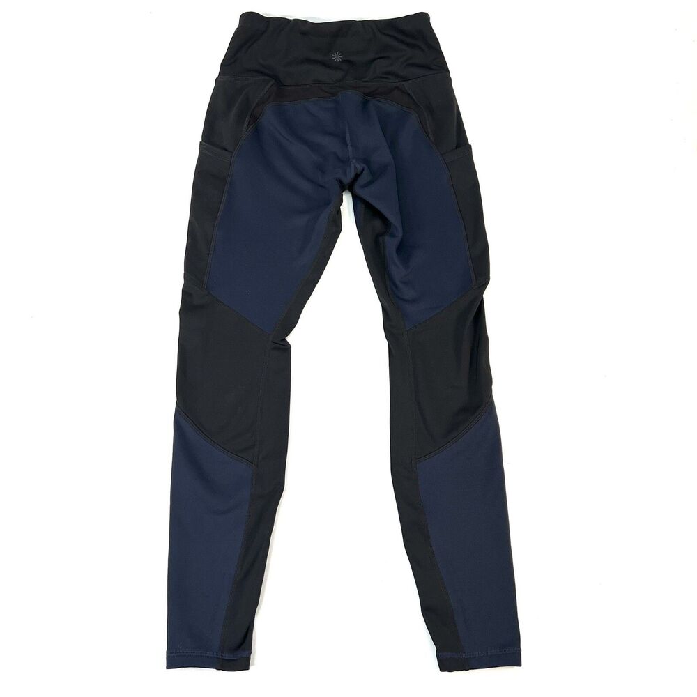 Athleta Women’s High Traverse Tight Legging Athletic Black & Navy Blue Size XSP